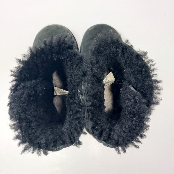 Faux Fur Lined Black Boots Size 1 - Picture 6 of 8